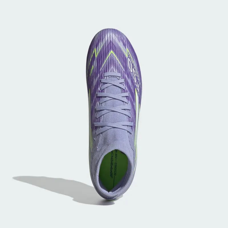 adidas F50 League Mid-Cut FG Sparkfusion Radiant Blaze Pack “Violet Tone / Lucid Lemon / Purple Rush” | JI0012
