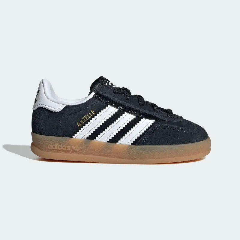 adidas Gazelle Indoor Comfort Closure Black White Gum “Core Black / Cloud White / Gum” | IH9131