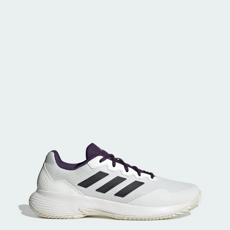 adidas Gamecourt 2.0 Core White Core Black Aurora Plum | JS1949