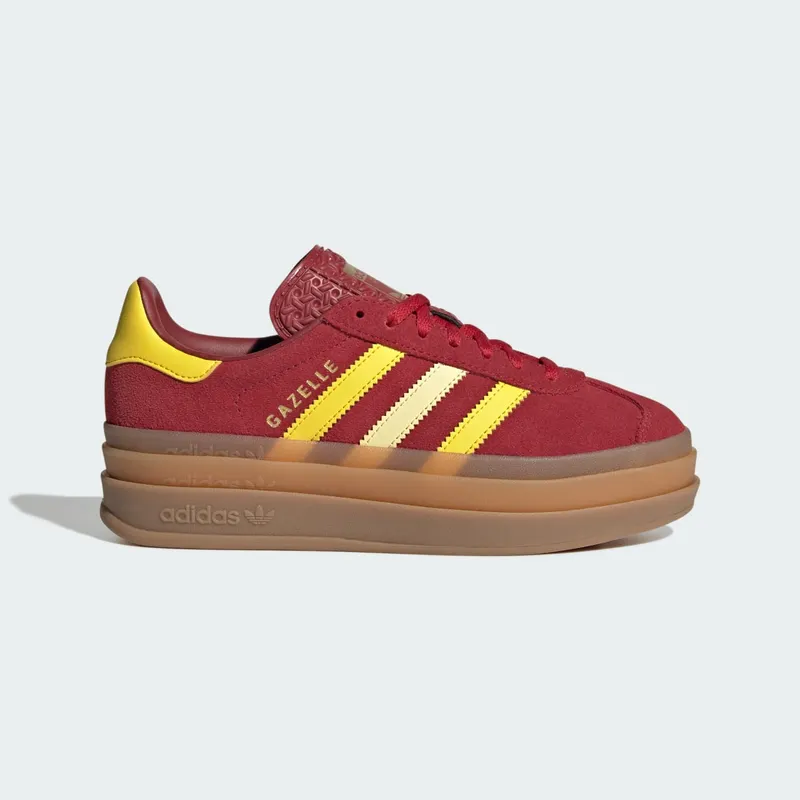 adidas Gazelle Bold Team Victory Red Yellow Gold Metallic | JR5953