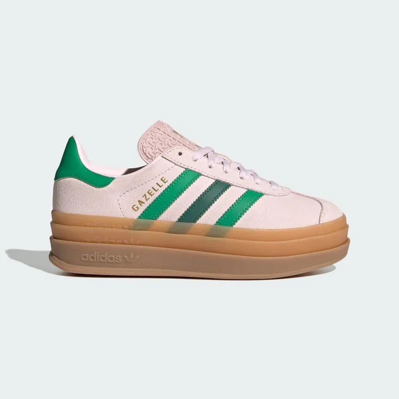 adidas Gazelle Bold Almost Pink Court Green Gold Metallic | JR5952