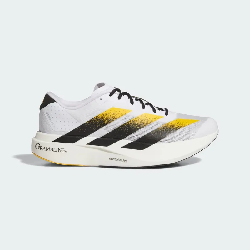 Adidas Adizero EVO SL “NCAA – Grambling State Tigers” “Cloud White / Core Black / Team Colleg Gold” | JQ4575