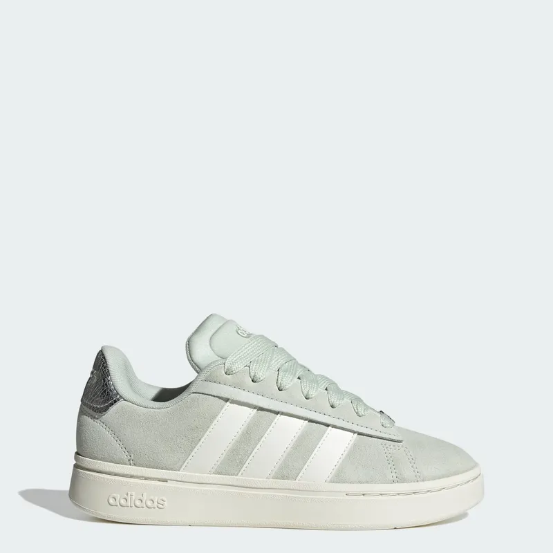 adidas Grand Court Alpha 00s Linen Green Off White Silver Metallic | JH8670