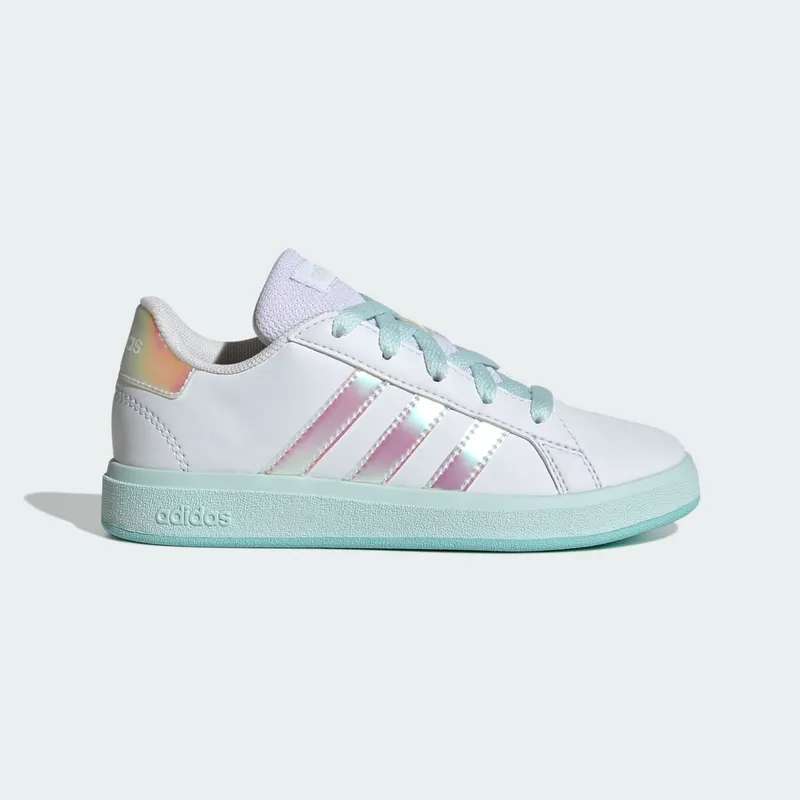 Adidas Grand Court 2.0 GS “Ftwr White / Flash Aqua” “Cloud White / Flash Aqua / Halo Mint” | JR6097