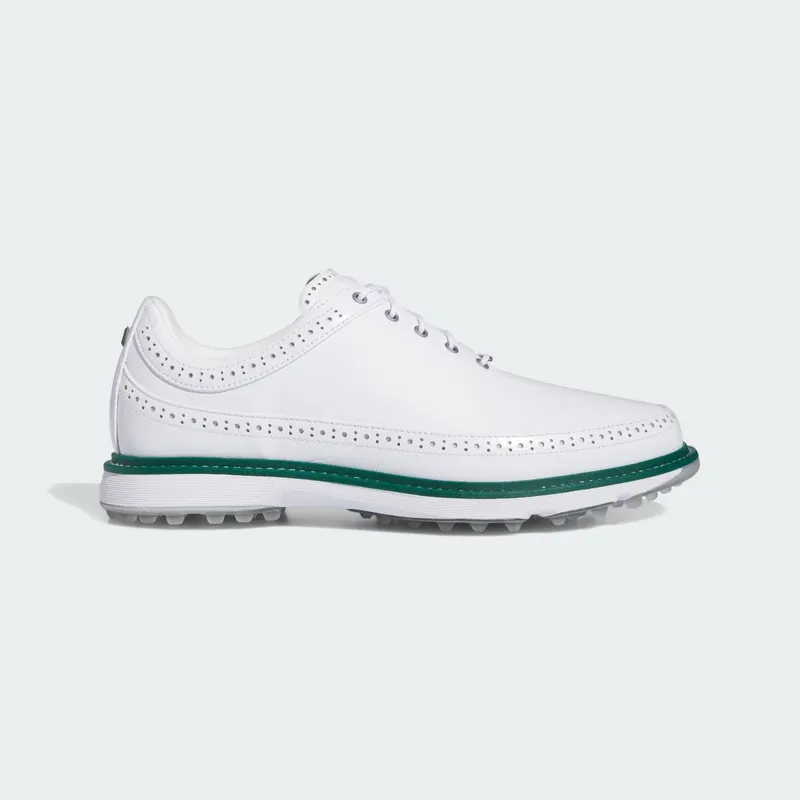 adidas MC80 Spikeless Golf Cloud White Silver Metallic Collegiate Green | IE3526