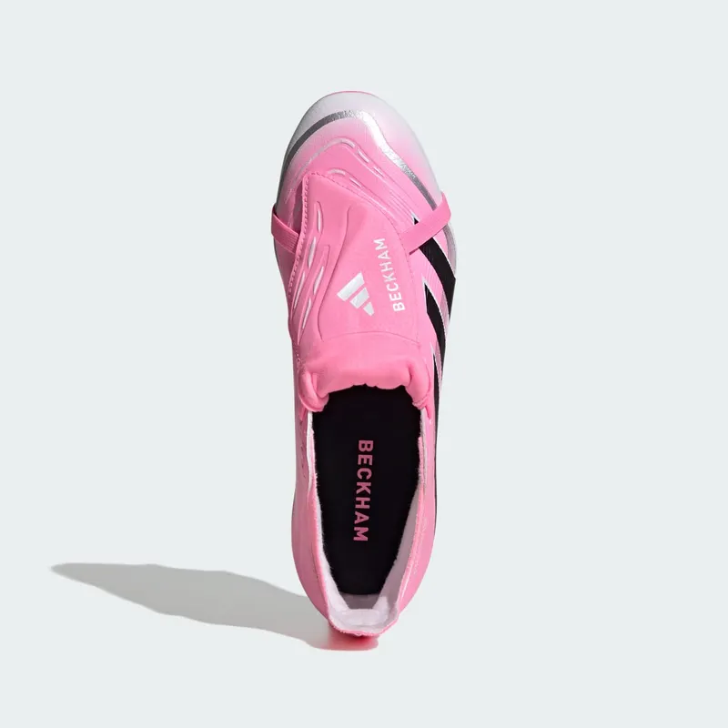 adidas Predator League Fold-Over Tongue FG/MG David Beckham Beam Pink “Beam Pink / Core Black / Cloud White” | JI1113