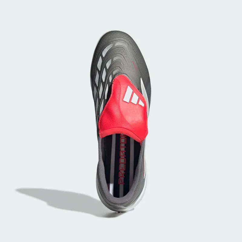 Adidas Predator League Fold-Over Tongue Turf “Finishers Steel Pack” “Iron Metallic / Zero Metalic / Lucid Red” | JR7875