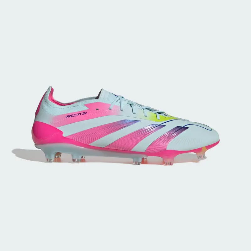 Adidas Predator Elite FG “Stellar Icon Pack” “Almost Blue / Lucid Pink / Semi Solar Yellow” | IE3950