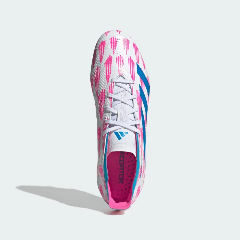 adidas Predator League FG Cloud White Solar Blue Solar Pink | IG6262