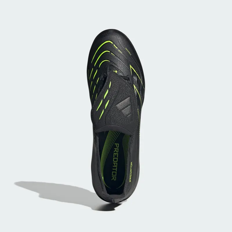 adidas Predator League Fold-Over Tongue TF Electric Stealth Pack “Core Black / Carbon / Lucid Lemon” | JQ1073
