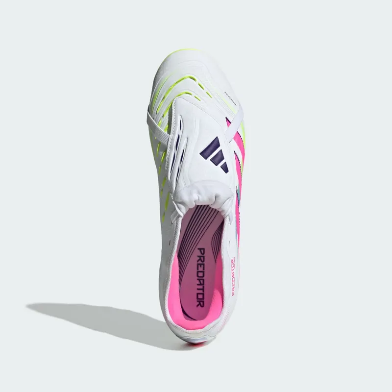 adidas Predator Pro Fold-Over Tongue FG/MG Cloud White Lucid Pink Lucid Lemon | JR0444