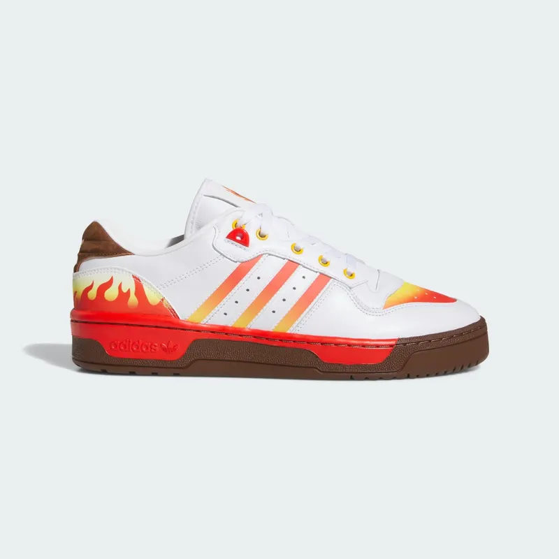 Adidas Rivalry Low “Demon Slayer Rengoku” “Cloud White / Red / Crew Yellow” | JI3310