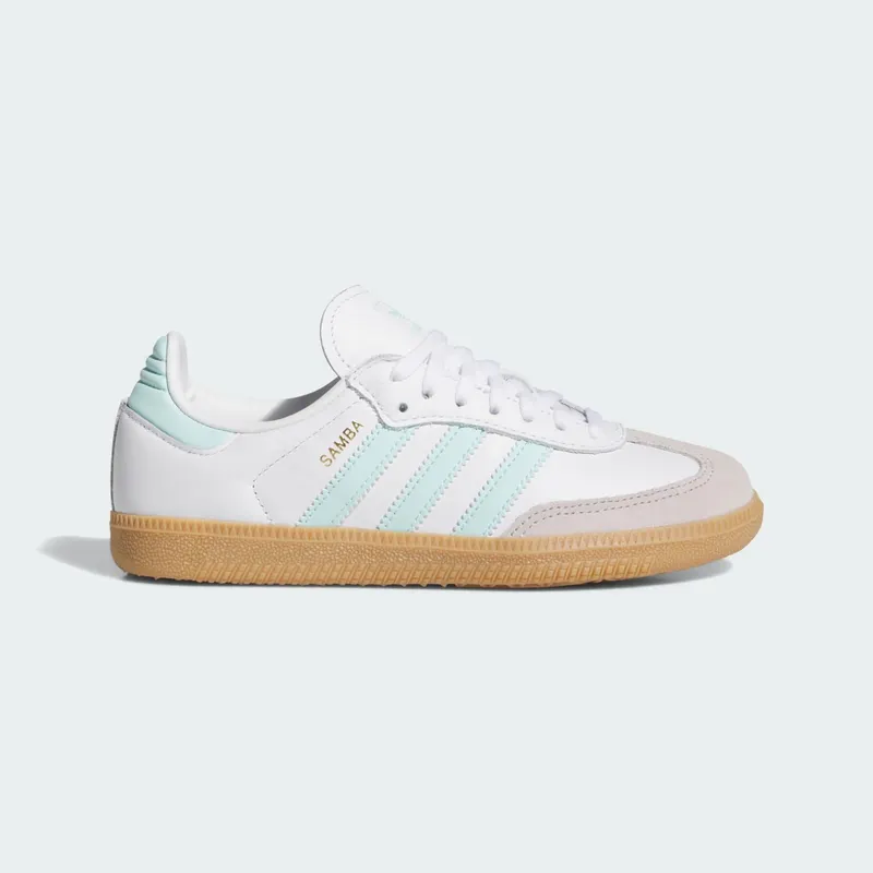 Adidas Samba OG GS “White Semi Flash Aqua” “Cloud White / Semi Flash Aqua / Gum” | JP5481