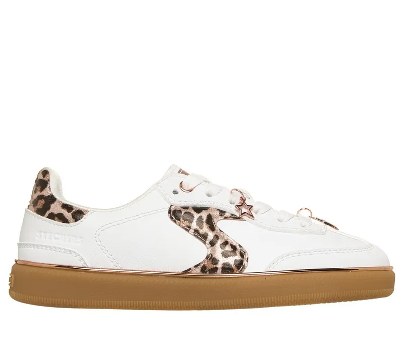 Skechers Hotshot – Leopard Fame Sneaker Wit/Luipaard | 310595L_WHLD
