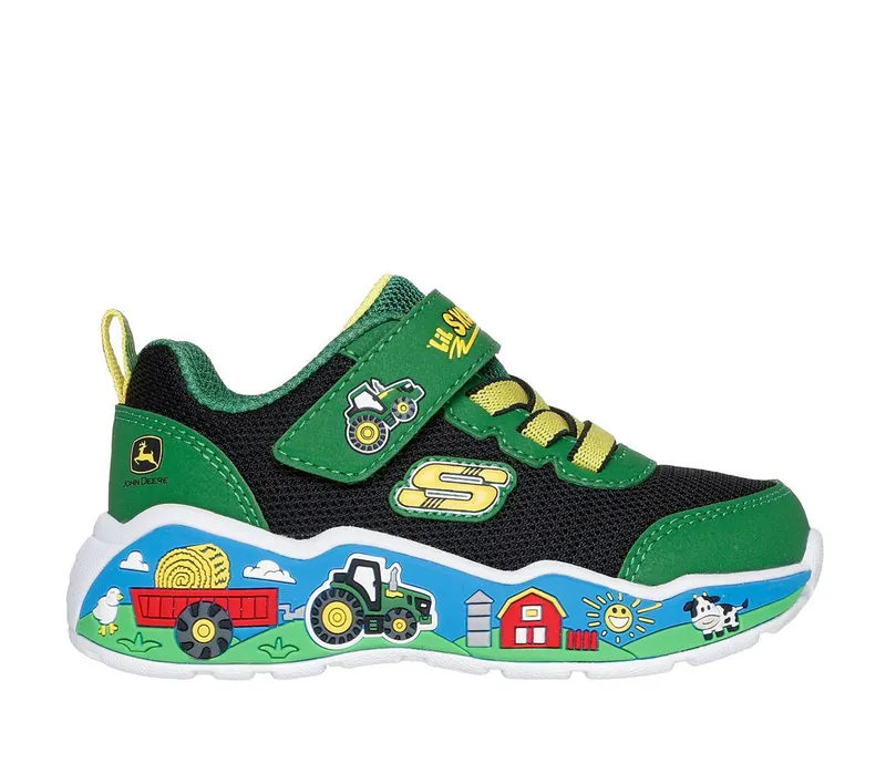 Skechers John Deere: Play Scene – Barn-Squad Buddies Sneaker Groente/Zwart | 407065N_GNBK