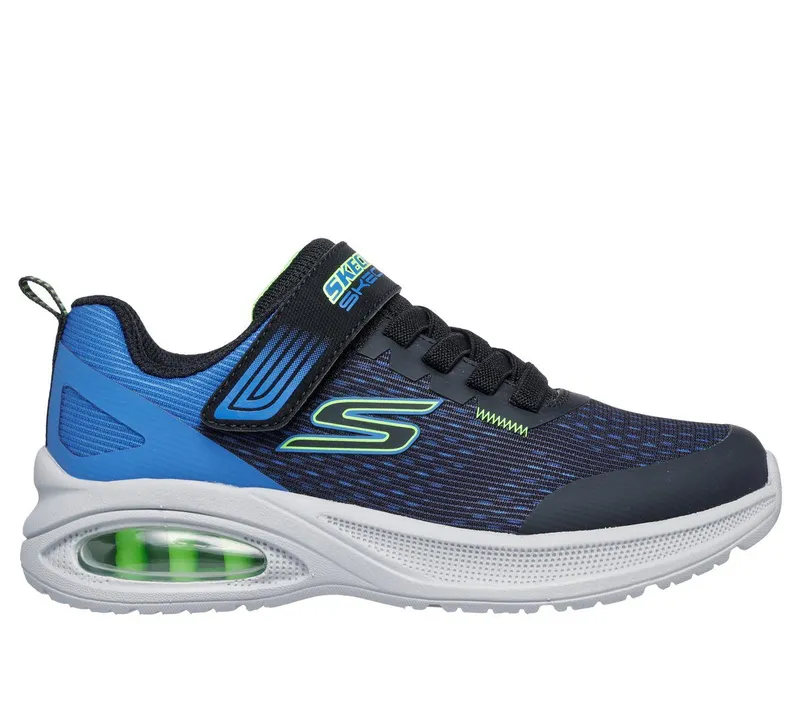 Skechers Microspec Max Advance – Squad-Pacer Sneaker Zwart/Blauw/Limoen | 404105L_BBLM