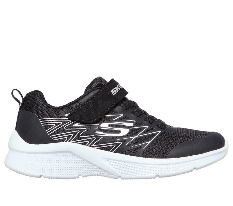 Skechers Microspec – Texlor Sneaker Zwart/Zilver | 403770L_BKSL