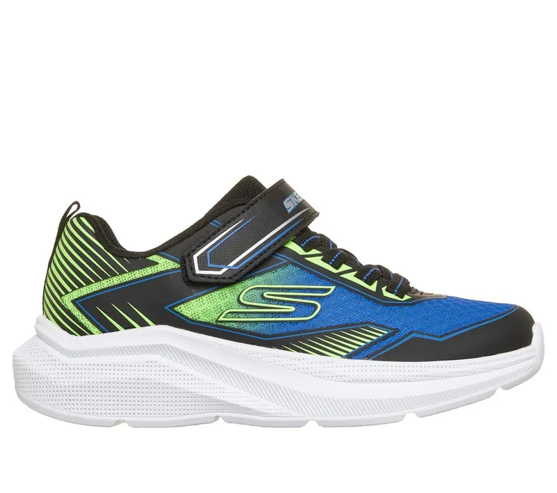 Skechers Microspec Velocity – Grid-Drift Sneaker Zwart/Blauw/Limoen | 404127L_BBLM