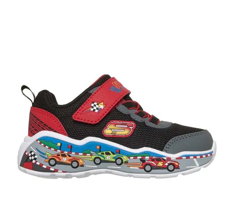 Skechers Play Scene Sneaker Zwart/Rood | 407312N_BKRD