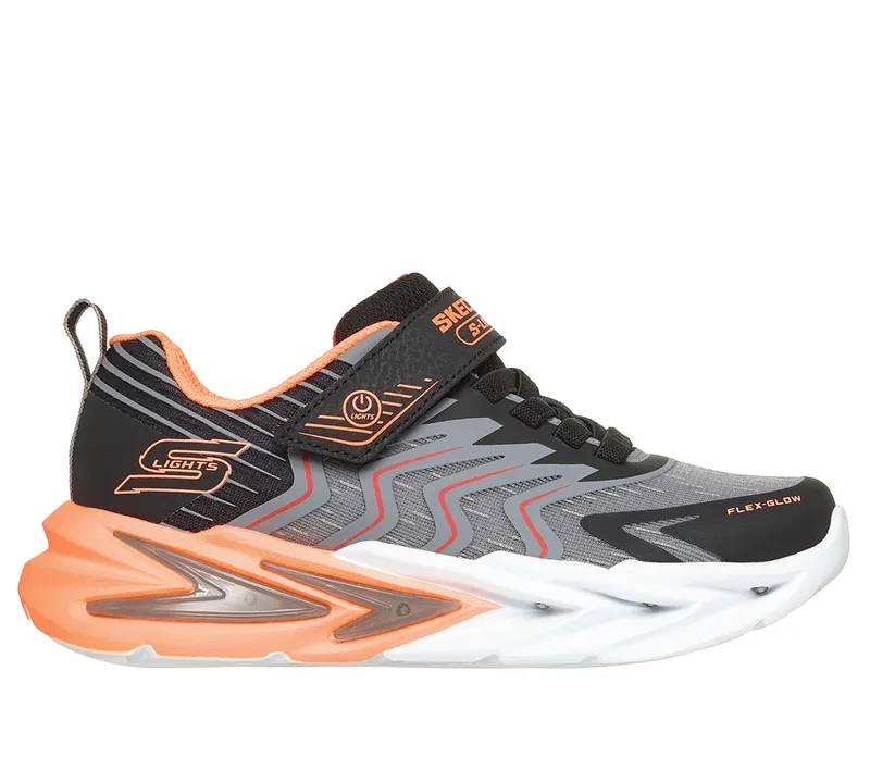 Skechers S-Lights: Flex-Glow Ultra – Prism-Pacer Sneaker Zwart/Houtskool | 400141C_BKCC