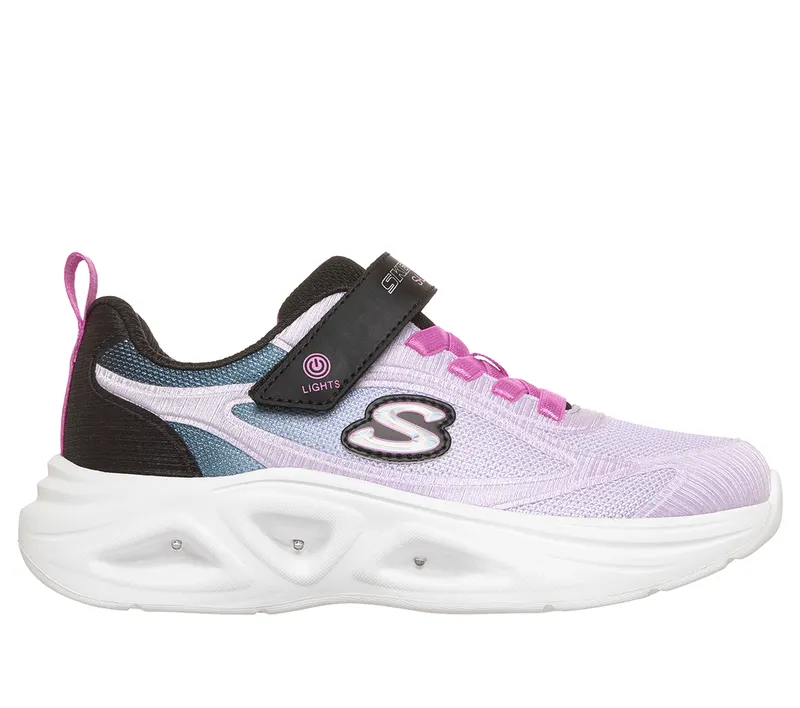 Skechers S-Lights: Sola Glow 2.0 – Dazzle Steps Sneaker Zwart/Lavendel | 303729C_BKLV