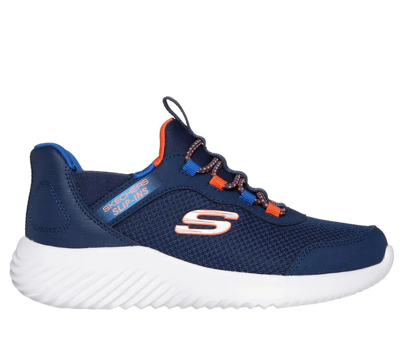 Skechers Slip-ins: Bounder – Brisk-Burst Sneaker Marine/Blauw | 403822L_NVBL