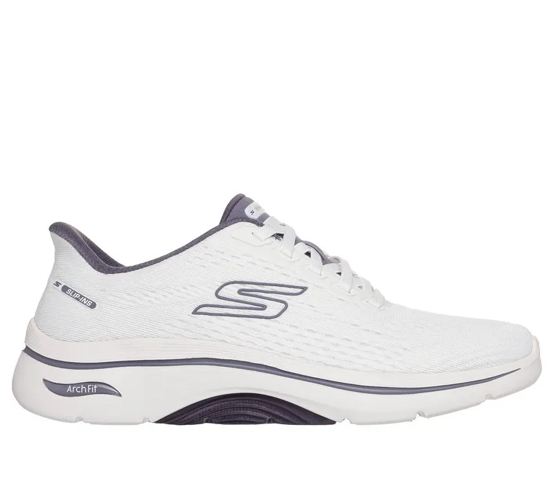 Skechers Slip-ins: GO WALK Arch Fit 2.0 – Kathy Sneaker Wit/Purper | 125342_WPR