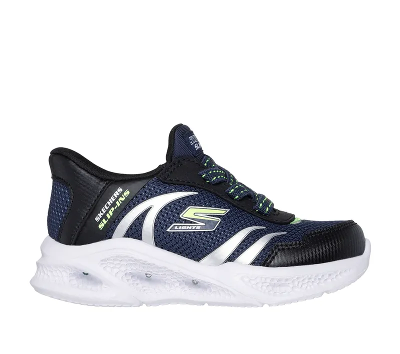 Skechers Slip-ins: Meteor-Lights – Brisk-Beams Sneaker Marine/Zwart | 403848N_NVBK