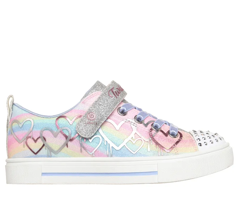 Skechers Twinkle Toes: Twinkle Sparks – Ombre Love Sneaker Zilver | 314823L_SMLT