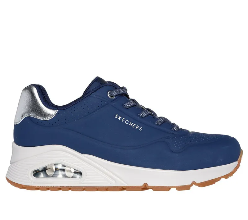 Skechers UNO – Shimmer Away Sneaker Marine/Zilver | 155196_NVSL