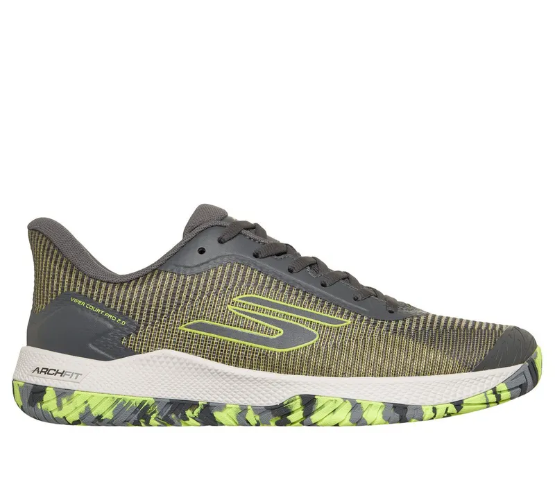 Skechers Viper Court Pro 2.0 Sneaker Grijs/Geel | 246109C_GYYL