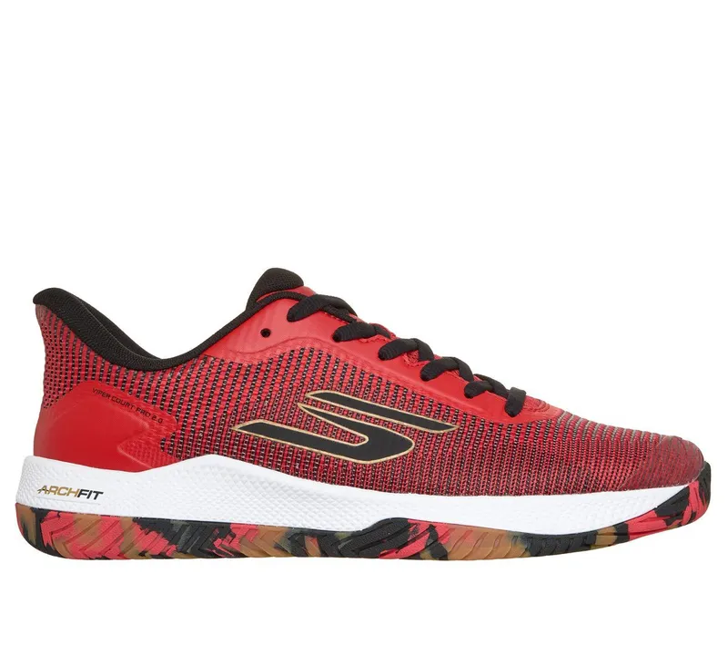 Skechers Viper Court Pro 2.0 Sneaker Rood/Zwart | 246109C_RDBK