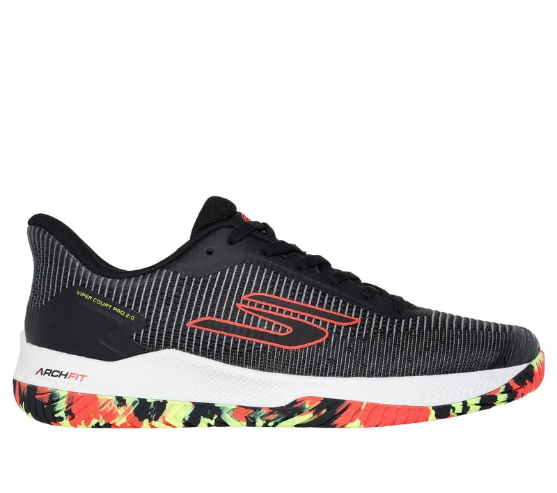 Skechers Viper Court Pro 2.0 Sneaker Zwart | 246109C_BKMT