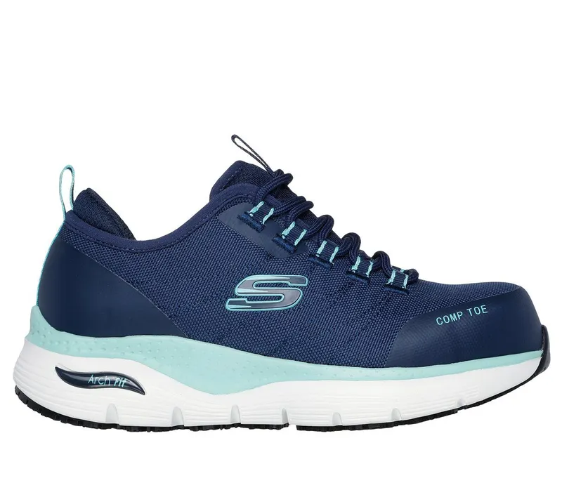 Skechers Work Slip-Resistant: Arch Fit – Ebinal Sneaker Marine/Aqua | 108075EC_NVAQ