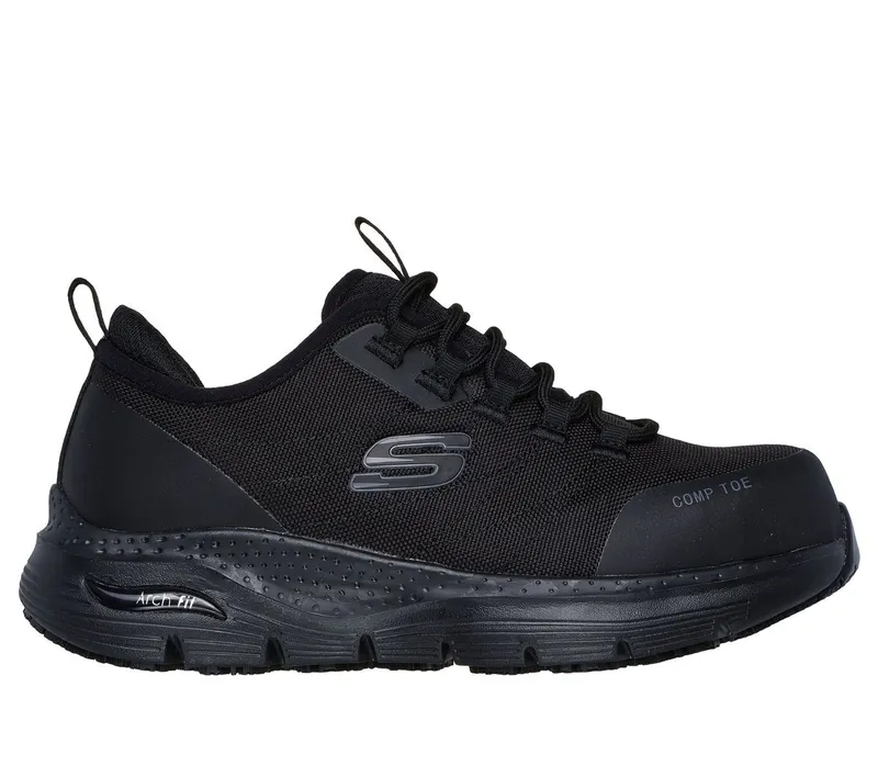 Skechers Work Slip-Resistant: Arch Fit – Ebinal Sneaker Zwart | 108075EC_BBK