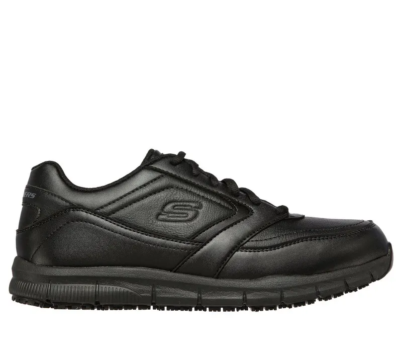 Skechers Work Slip-Resistant Relaxed Fit: Nampa Sneaker Zwart | 77156EC_BLK