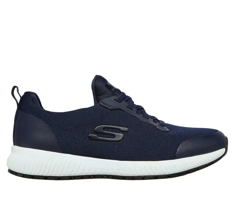 Skechers Work Slip-Resistant: Squad Sneaker Marine | 77222EC_NVY