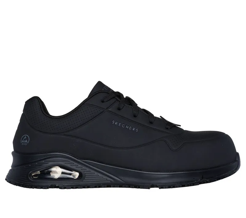 Skechers Work Slip-Resistant: UNO – Doltin Sneaker Zwart | 200177EC_BLK