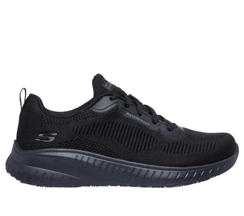 Skechers Work Slip-Resistant Waterproof: Squad Chaos – Awoa Sneaker Zwart | 108247_BLK