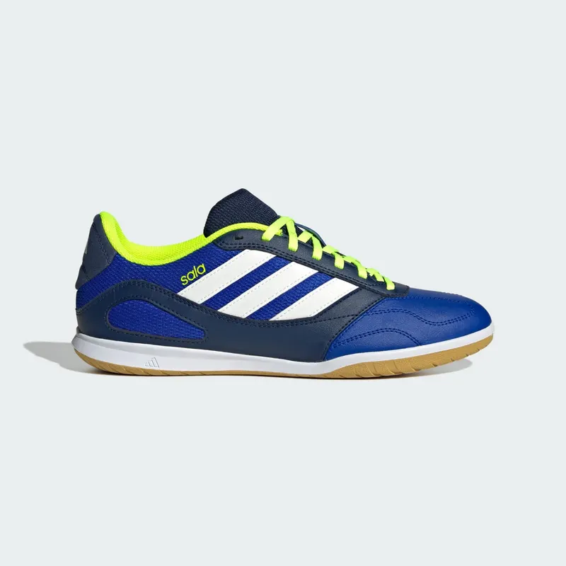 adidas Super Sala Competition 3 Indoor Lucid Blue Cloud White Lucid Lemon | JR5398