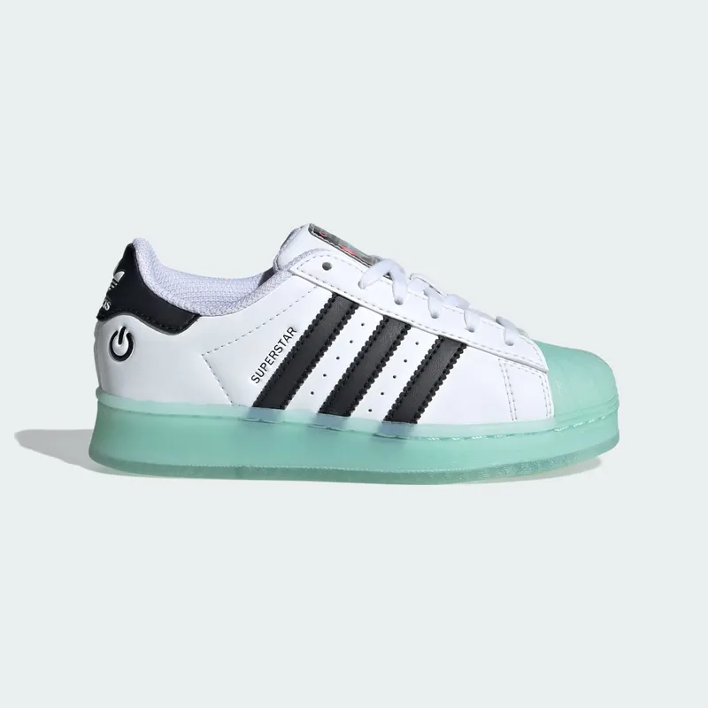 Adidas Superstar LED Lights PS “Cloud White” “Cloud White / Semi Flash Aqua / Core Black” | JI4376