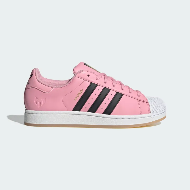 Adidas Superstar “Lionel Messi – Inter Miami CF” “Light Pink / Core Black / Gold Metallic” | JR1520