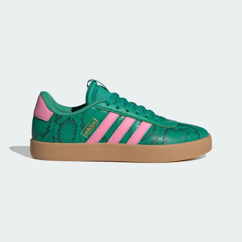 adidas VL Court 3.0 Court Green Bliss Pink Snakeskin “Court Green / Bliss Pink / Gold Metallic” | JR8668