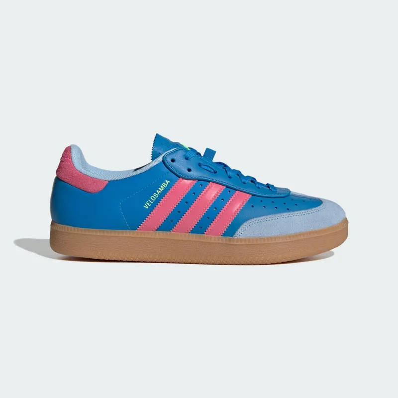 adidas Velosamba Leather Bright Blue Pulse Magenta Lucid Lemon | JQ2325