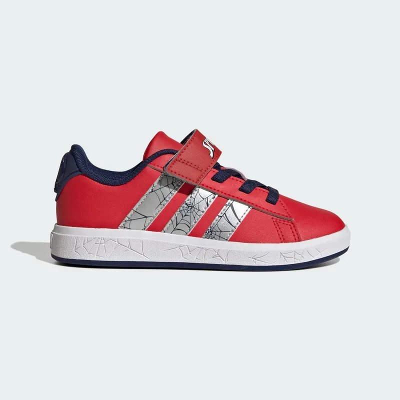 Adidas ADIDAS MARVEL SPIDER-MAN GRAND COURT SCHOENEN KIDS Pure Ruby / Silver Metallic / Dark Blue | KI9123