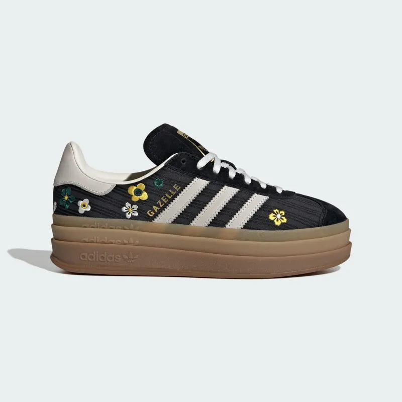 Adidas Gazelle Bold “Liberty London Black” “Core Black / Off White / Eqt Yellow” | IH1922