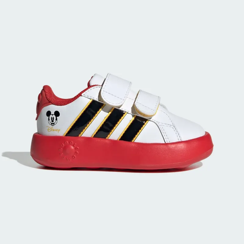 adidas Grand Court Disney Mickey Mouse Cloud White Core Black Bold Gold | JQ8070