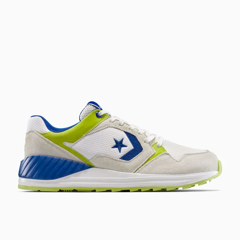 Converse Wave Trainer Ox Vintage White Blue Cartreuse “Vintage White / Egret / Blue” | A13464C