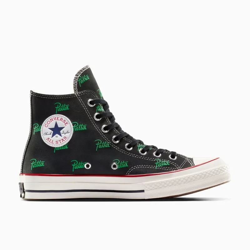 Converse Chuck 70 Hi Patta Mini Logo Pack Black “Black / Jolly Green” | A13857C