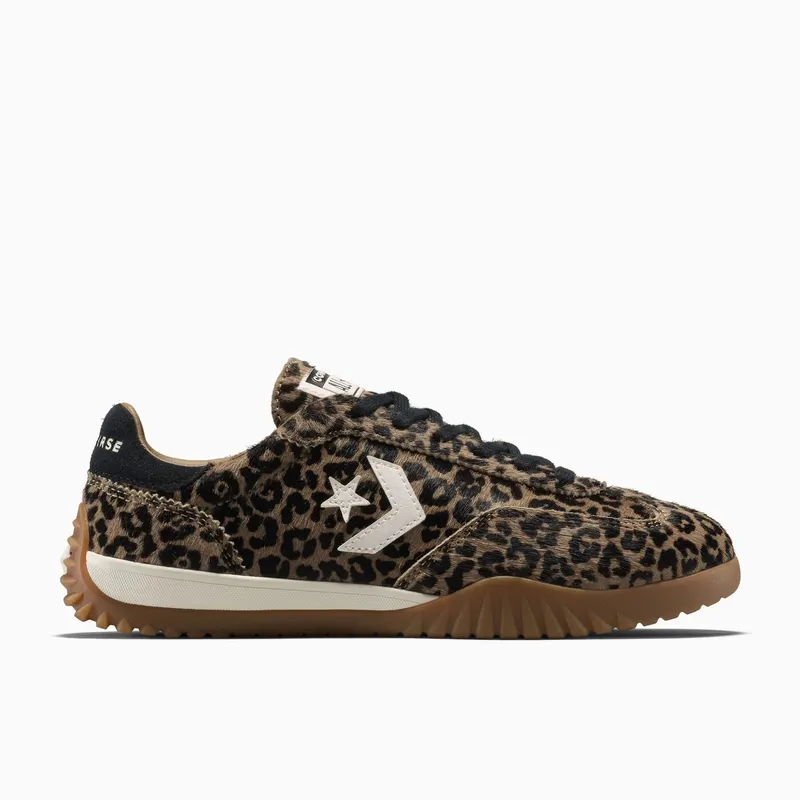 Converse Run Star Trainer Leopard Print Pony Hair “Sand Dune / Black / Egret” | A19273C